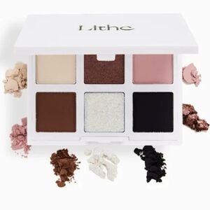 Lithe Radiant Eyeshadow Palette - Pink, Gold, White, Black, Brown
